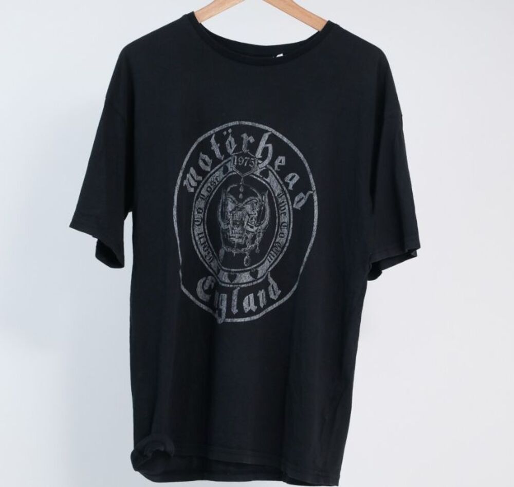 Motorhead England Black Graphic Band T-Shirt Mens Large Rock Tee